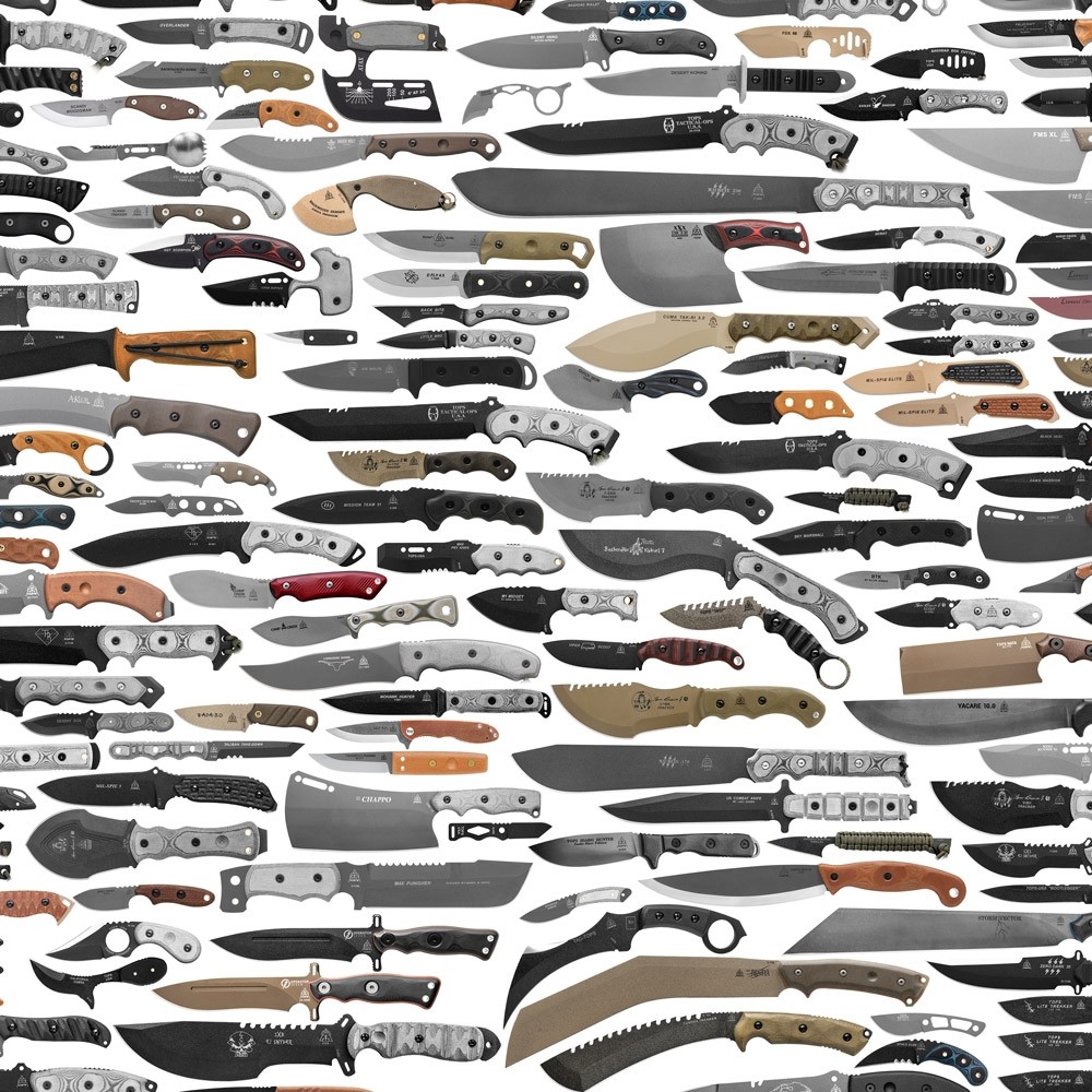 All Knives Poster TOPS Knives TOPS Knives Tactical OPS USA