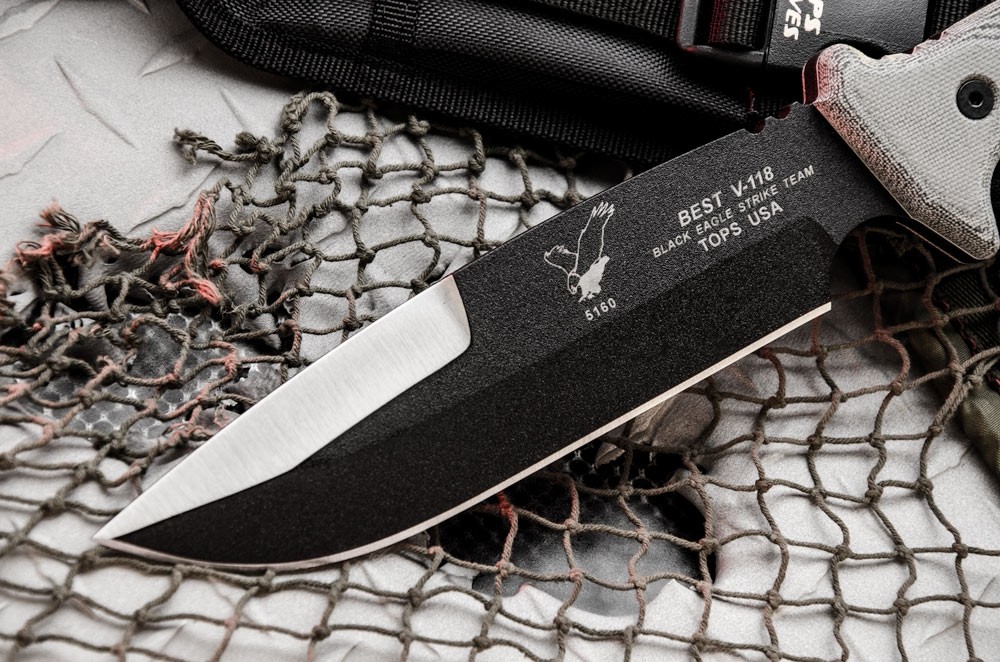 B.E.S.T. Black Eagle Strike Team Hunters Point - TOPS Knives