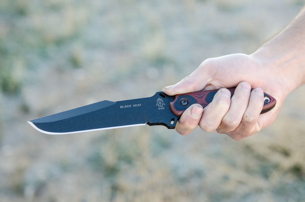 Black Heat Knife TOPS Knives Tactical OPS USA