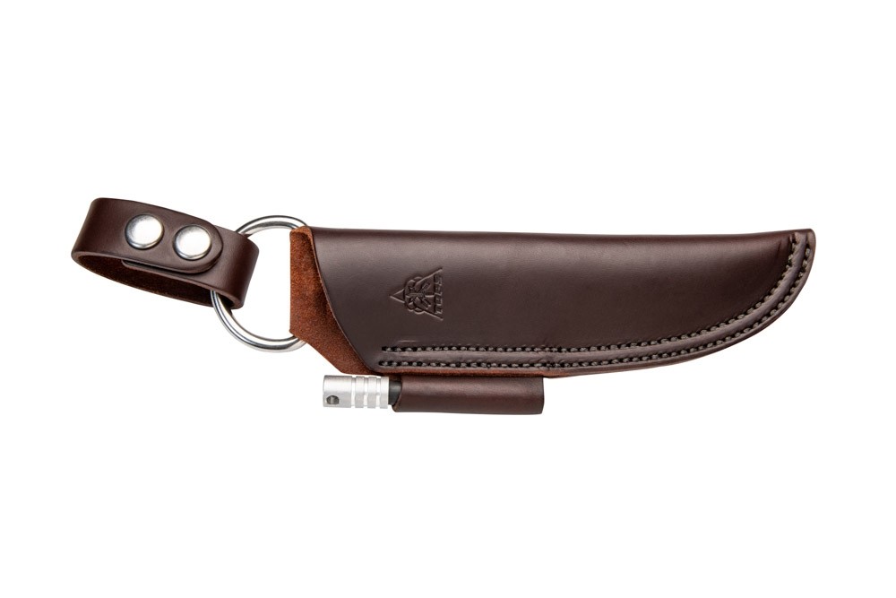 Tops Knives 'The Intolerable' Custom Leather Bushcraft Sheath 