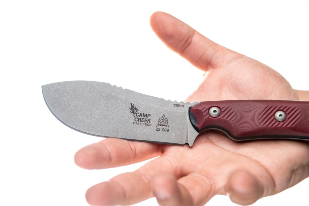 Camp Creek Fire Edition Knife TOPS Knives Tactical OPS USA