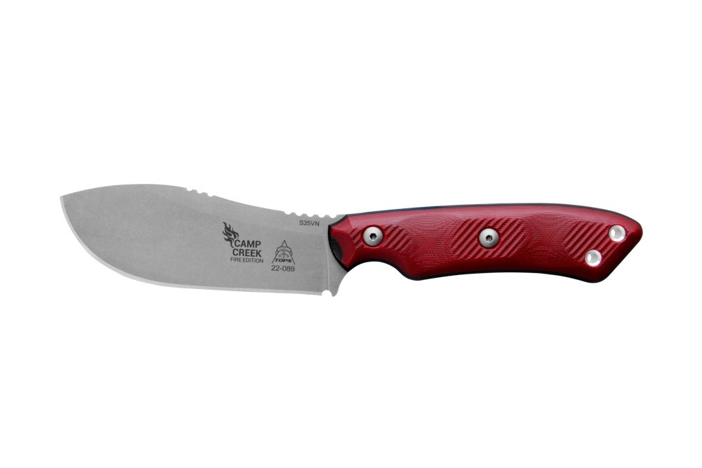Camp Creek Fire Edition Knife TOPS Knives Tactical OPS USA