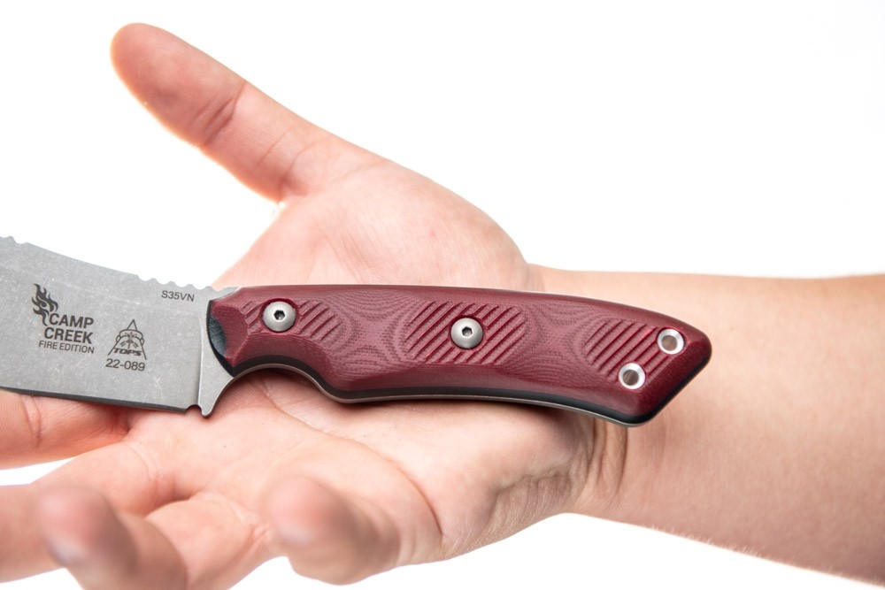 Camp Creek Fire Edition Knife TOPS Knives Tactical OPS USA