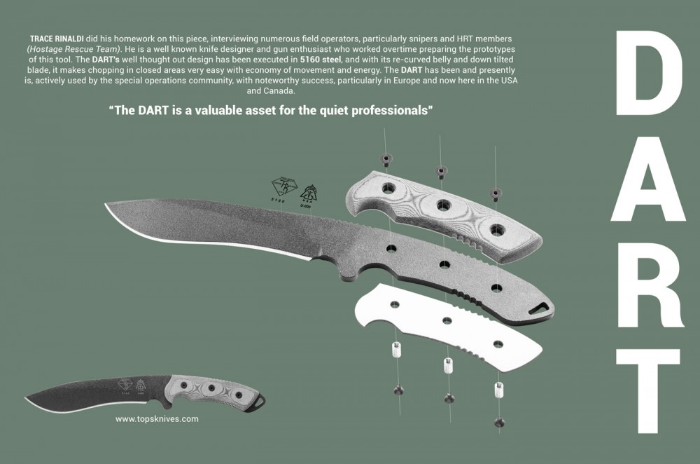 Dart Knife TOPS Knives Tactical OPS USA