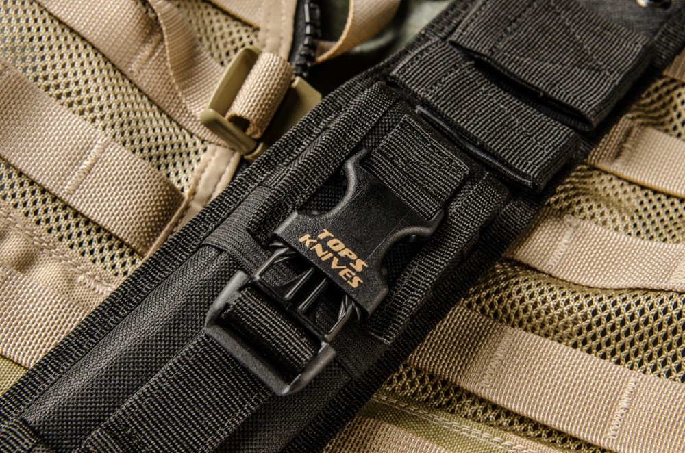 12" Black Ballistic Nylon Sheath TOPS Knives Tactical OPS USA