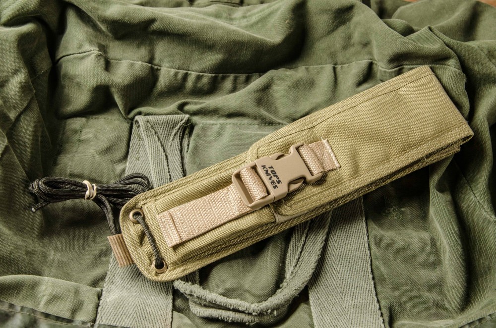 Coyote Tan Ballistic Nylon Foldover Sheath TOPS Knives Tactical OPS USA