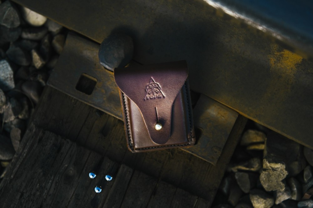 Leather belt pouch bushcraft sale