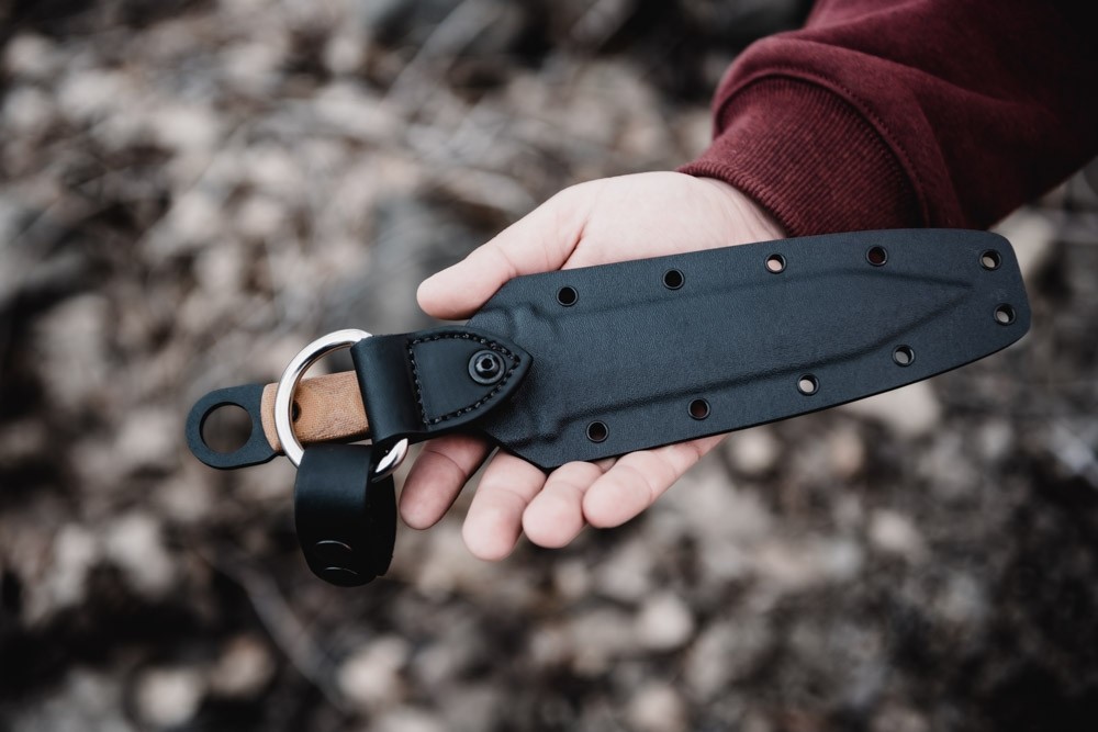TOPS Knives Modern Gladius Fixed Blade - 6.5" Black Coated Full Tang Survival Knife