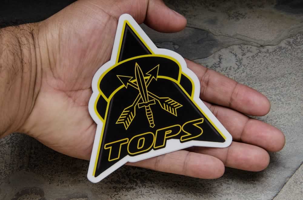 TOPS Logo Sticker Accessory TOPS Knives Tactical OPS USA