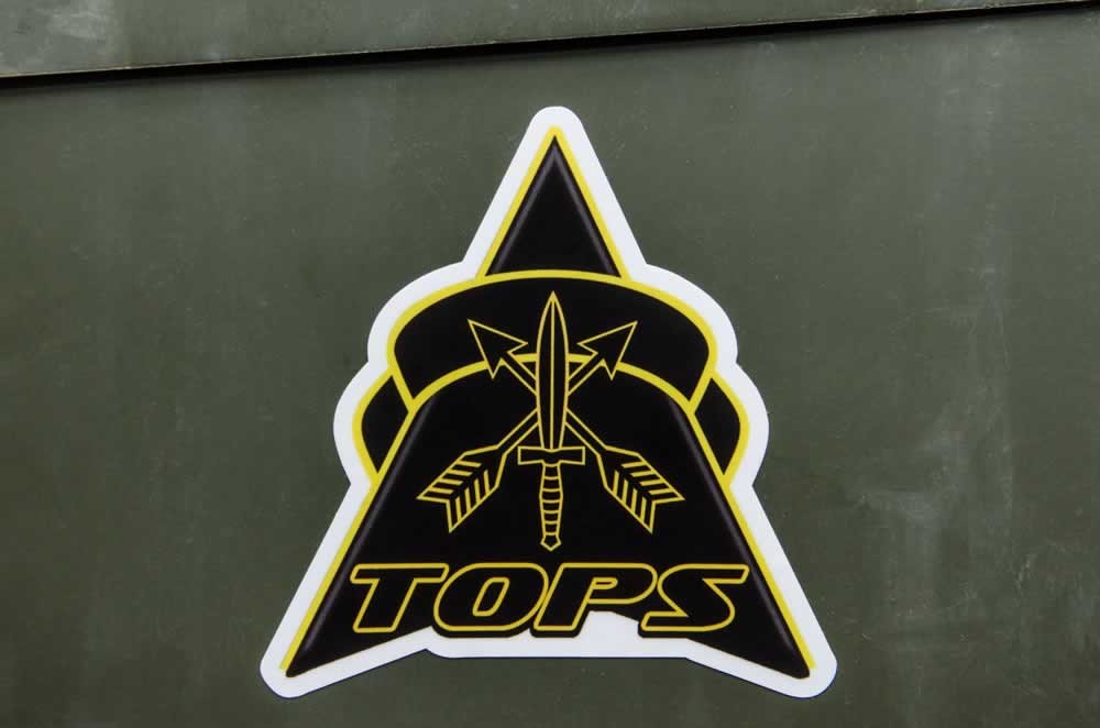 TOPS Logo Sticker Accessory TOPS Knives Tactical OPS USA