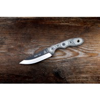Mini Scandi Knife Black Linen Micarta