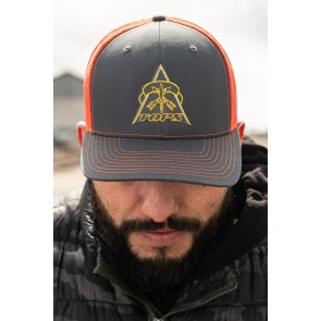 TOPS Hat - Trucker Charcoal/Orange