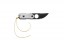 TOPS ALRT XL-05 compact fixed blade knife featuring a black hunter's point blade shape and black canvas micarta handles.