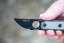 TOPS ALRT XL-05 compact fixed blade knife featuring a black hunter's point blade shape and black canvas micarta handles.